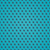 Halftone of circles which intersect lines on a blue background