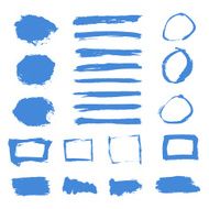 Grunge Paint Watercolor Ink Texture Elements Set Banners Frame
