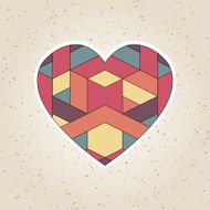 abstract valentine's day retro geometric pattern N10