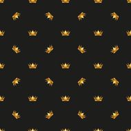 Universal vector seamless patterns tiling Royal king crown N3