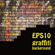 Graffiti background Calligraphic elements and ink splash N7