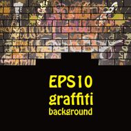 Graffiti background Calligraphic elements and ink splash N8