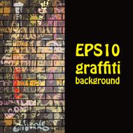 Graffiti background Calligraphic elements and ink splash N11