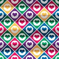 seamless pattern of hearts tile
