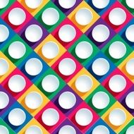 seamless pattern from paper circles on a colored background