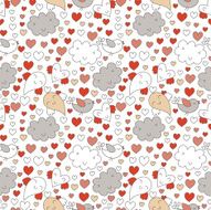 Romantic seamless pattern Valentine background N5
