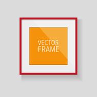 Realistic vector frame red