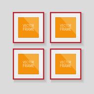 Realistic vector frame red N2