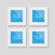 Realistic vector frame white and blue