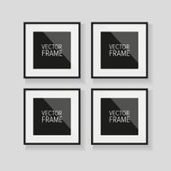 Realistic vector frame black