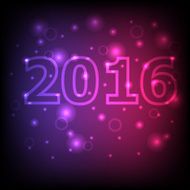 Happy New Year - 2016 colorful background