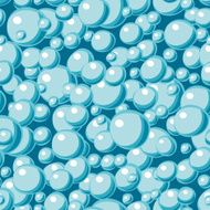 bubbles blue seamless pattern