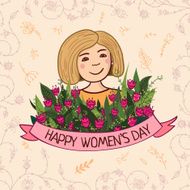 Greeting card with Women&#039;s day