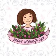 Greeting card with Women&#039;s day N2