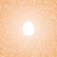Happy Easter Greeting Card With Text in Circles plus Sunny