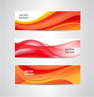 set of vector abstract wavy banners N2
