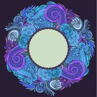 Round frame winter ornate N2
