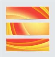 set of vector abstract wavy banners N3