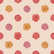 Seamless vector pattern with beautiful roses N9