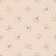 Seamless vector pattern with beautiful roses N10
