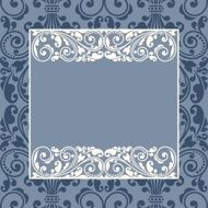 Floral pattern for invitation or greeting card N4