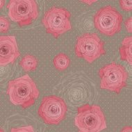 Seamless vector pattern with beautiful roses N11