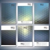 Geometric backgrounds abstract hexagonal patterns Brochure flyer or report for N6