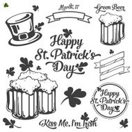 Saint Patrick lettering and illustration set N3
