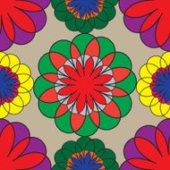 mosaic seamless floral pattern Vector pattern