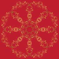 circular abstract pattern in Arabic style N10