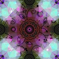Abstract geometric pattern with ornament