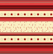 Stripey background with stars - in red yellow