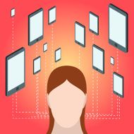 Social network and technology concept N12