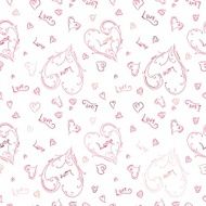 Hand-painted heart pattern