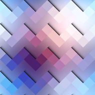 Chevron geometric pattern on blurred blue background