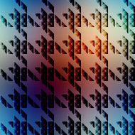Hounds-tooth pattern on blurred background