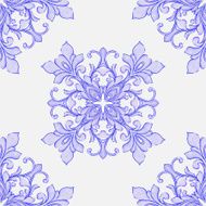 Barocco watercolor seamless lace ornament