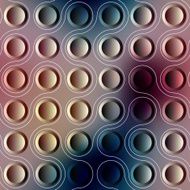 Pattern of connected relief balls on blurred background