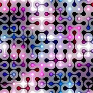 Abstract geometric pattern on blurred pink background