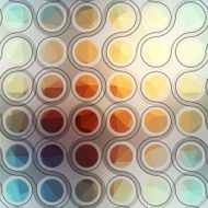 Pattern of connected balls on blurred background N5