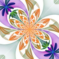 Fabulous diagonal pattern of the petals Blue and beige palette