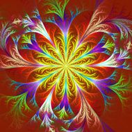 Beautiful multicolored fractal flower Collection - frosty pattern N3