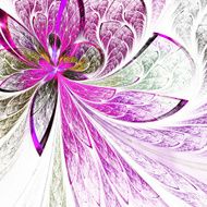 Beautiful flower pattern in stained-glass window style Purple palette N2