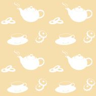 Seamless Tea Party Vector Pattern