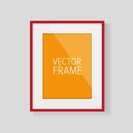 Realistic vector frame red N3