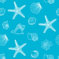 Shells seamless pattern
