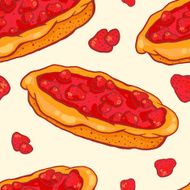 Strawberry pie seamless pattern