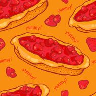 Strawberry pie seamless pattern N2
