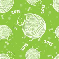 new year 2015 funny sheeps seamless pattern
