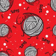 new year 2015 funny sheeps seamless pattern N2